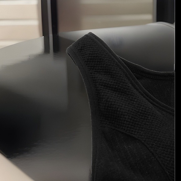 Sexy Comfy Solid Black Back Laced W/ Removeable Padding Bralette/Sports Bra - Picture 3 of 3